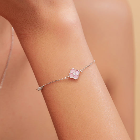 Pink Clover Bracelet