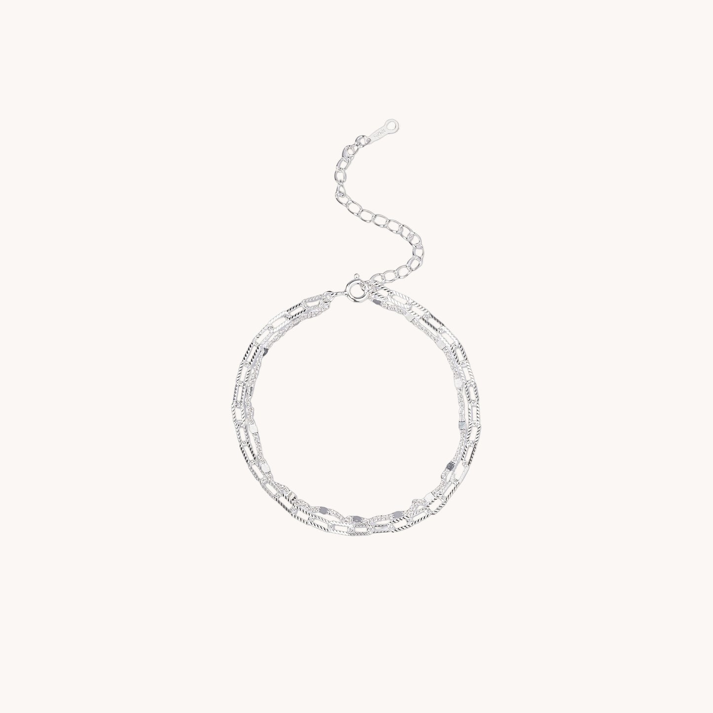 Layered Paperclip Chain Bracelet