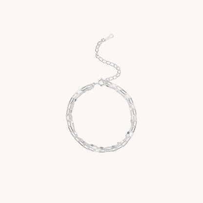 Layered Paperclip Chain Bracelet