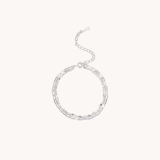 Layered Paperclip Chain Bracelet