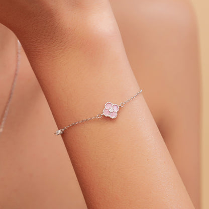 Pink Clover Bracelet