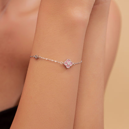 Pink Clover Bracelet