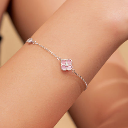 Pink Clover Bracelet
