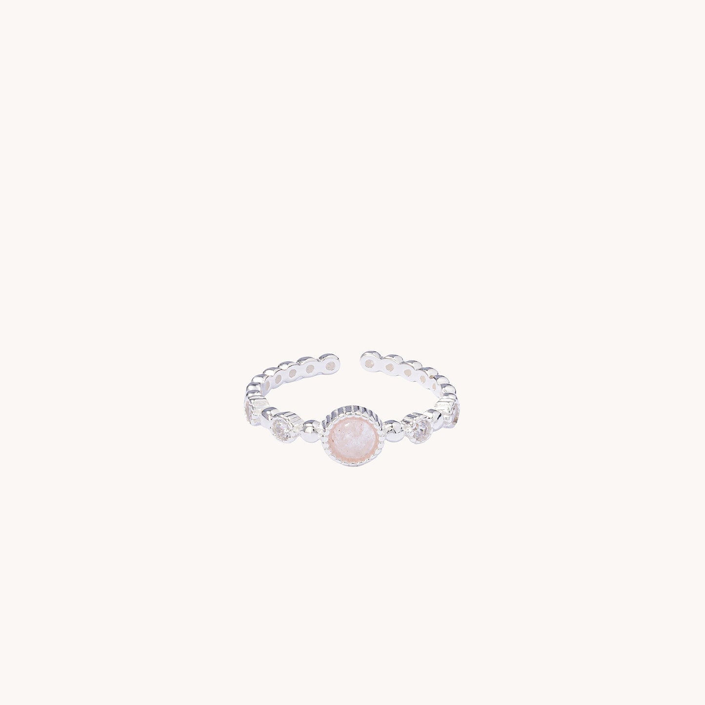 Rose Quartz Open Ring