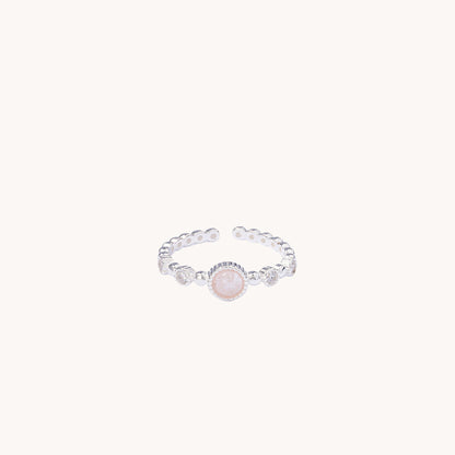 Rose Quartz Open Ring