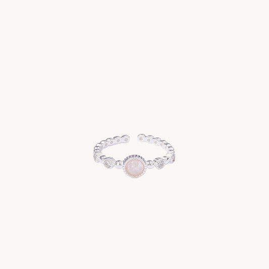 Rose Quartz Open Ring